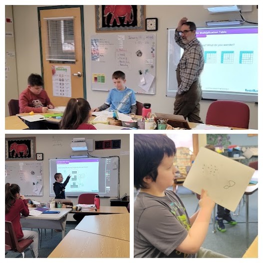 students learning math